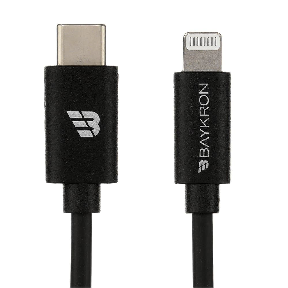 Baykron USBC-Lightning |3A| 1.2M| TPU|Black - Modern Electronics