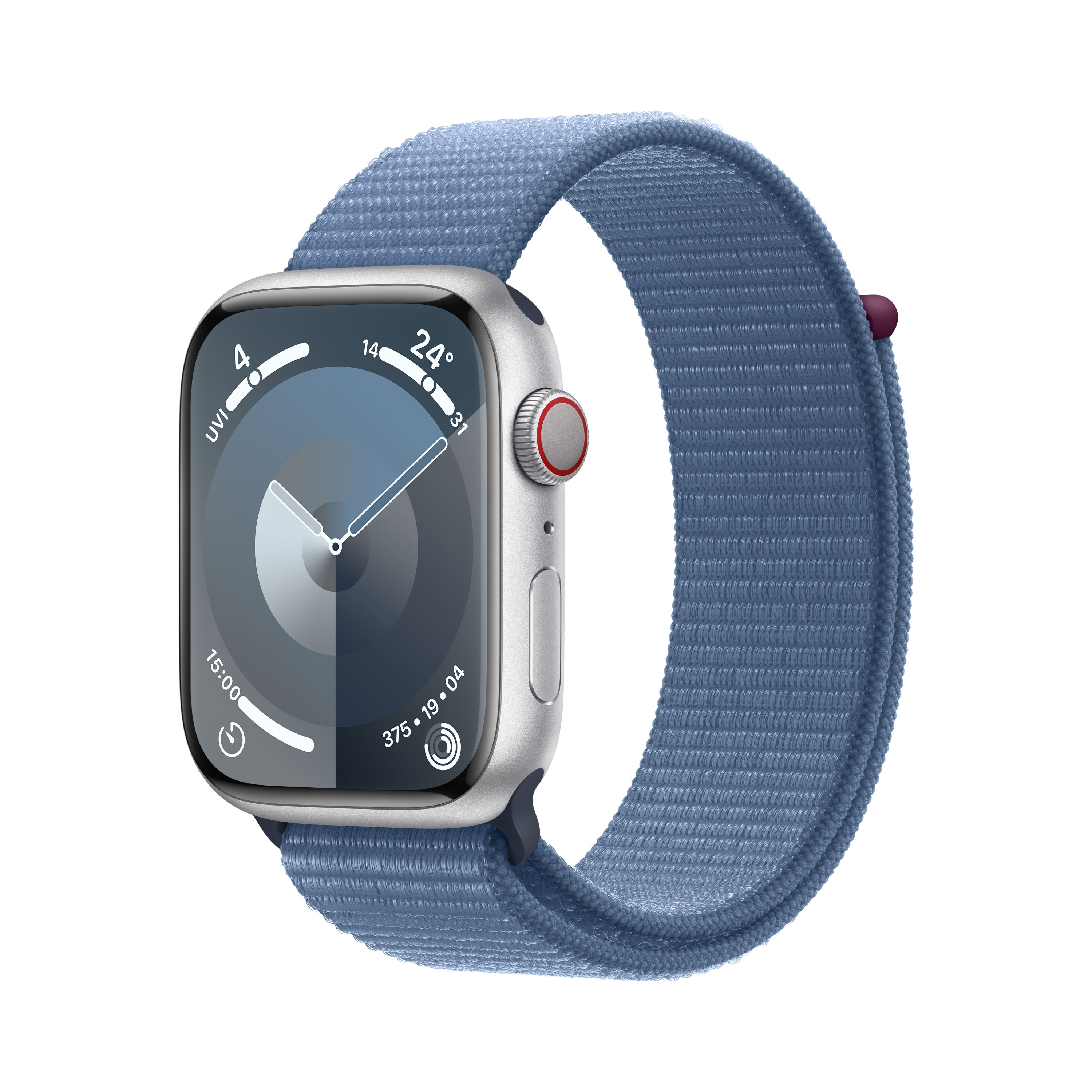 Buy Apple Watch Series 9 GPS 41mm Silver Aluminium Case with Storm Blue Sport Band S M Mestores Modern Electronics Modern Electronics