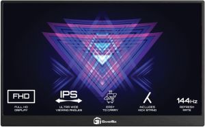 جيمر تيك مافريك شاشة ألعاب محمولة 15.6 بوصة FHD – 144 هرتز | IPS | USBC | تصميم خفيف الوزن