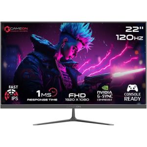 جيم اون شاشة| GOES22FHD120IPS 22 أنش| 120هرتز| فل أتش دي| لوحة  IPS|2.1 أتش دي أم أي فري سينك|متوافقة مع انفيديا جي سينك|تدعم  PS5| تصميم رفيع للغاية| أسود