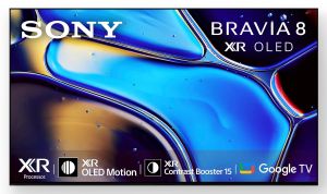 سوني تلفزيون برافيا 8 55 بوصة معالج اكس ار اوليد نطاق ديناميكي عالي - HDR ذكي - جوجل تي في موديل 2024، أسود