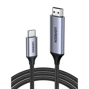 يوجرين كابل USB-C إلى HDMI بطول 1.5 متر بغلاف ألومنيوم | رمادي أسود
