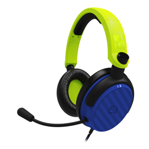 4Gamers C6-100 Gaming Headset for Switch, XBOX, PS4/PS5, PC - Neon Yellow/Blue