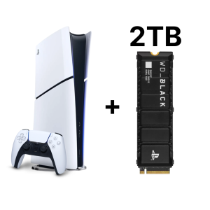 جهاز بلايستيشن 5 سليم (النسخة الرقمية) مع وحدة تخزين WD_BLACK SN850P NVMe SSD لأجهزة PS5 بسعة 2 تيرابايت