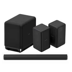 مسرح BRAVIA Bar 9 مع سماعات خلفية لاسلكية إضافية SONY SA-RS3S ومضخم صوت لاسلكي إضافي SONY SA-SW5 بقوة 300 واط – أسود