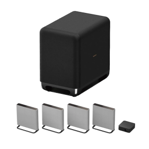باقة مسرح BRAVIA Quad مع مضخم صوت إضافي لاسلكي من سوني SA-SW5 | 300 واط - أسود