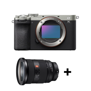 سوني ILCE-7CM2 α7C II كاميرا فل فريم مدمجة باللون الفضي مع عدسة سوني SEL2470GM2 GM II FE 24-70mm F2.8 – باقة