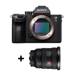 كاميرا سوني ILCE-7M3 ذات الإطار الكامل بعدسة قابلة للتبديل مع عدسة سوني SEL1635GM2 FE 16-35mm F2.8 للتكبير بزاوية عريضة
