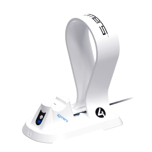 4Gamers SP-C60 V Charging Station with Headset Stand for PS5 - White