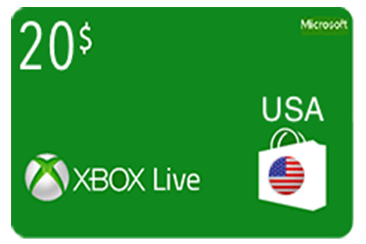 Xbox live 20 dollar best sale gift card