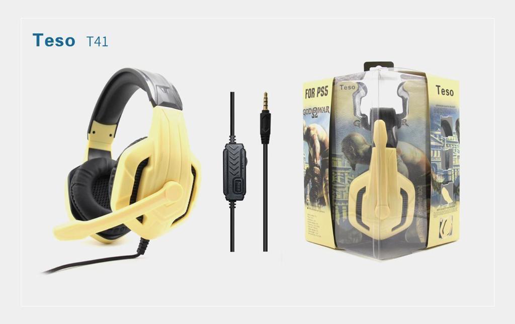 Buy TESO T41 PS5 Wired Headset YELLOW with The Lowest Prices Modern